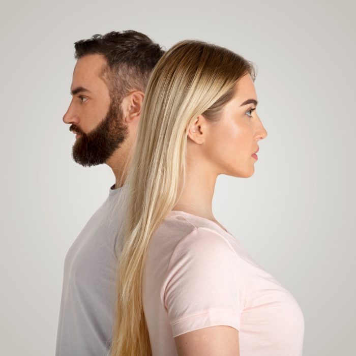 divergent views sexism and feminism inequality financial social superiority gender gap concept