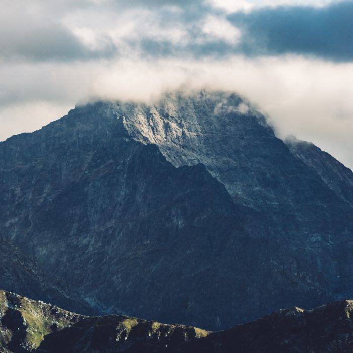 mountain peaks in clouds tatra mountains poland